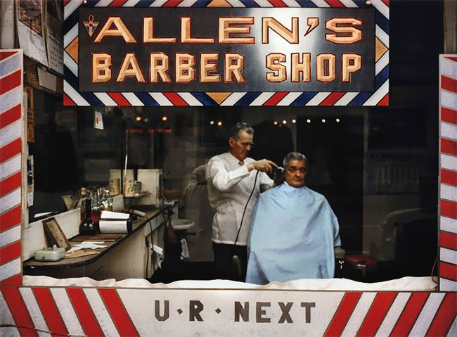 fred herzog photographs - Vallen'S Barber Shop U.R. Next