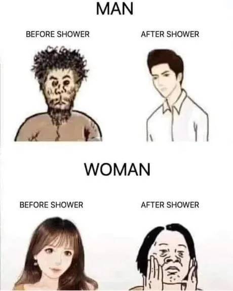 men after shower women after shower - Man Before Shower After Shower Woman Before Shower After Shower