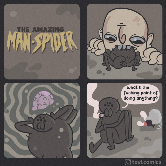 cartoon - The Amazing ManSpider 06 what's the fucking point of doing anything? tavi.comics