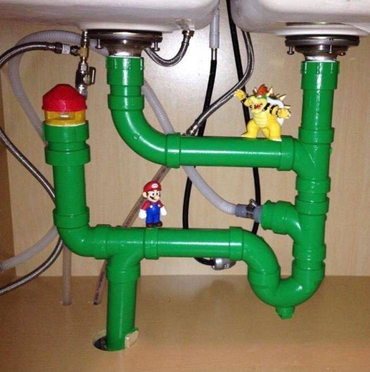 mario plumbing meme