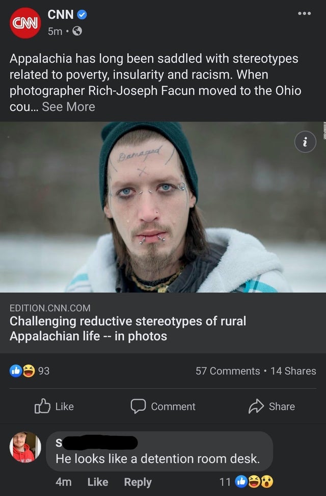 screenshot - ... Cnn Cm 5m. Appalachia has long been saddled with stereotypes related to poverty, insularity and racism. When photographer RichJoseph Facun moved to the Ohio cou... See More i Banaged Edition.Cnn.Com Challenging reductive stereotypes of ru