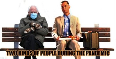 forrest gump sat on bench - Two Kinds Of People During The Pandemic