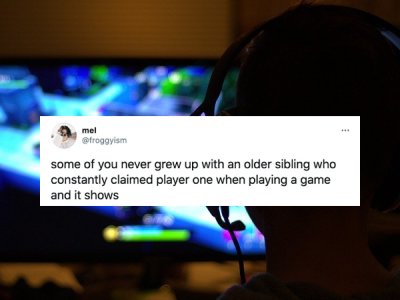 Video game - mel some of you never grew up with an older sibling who constantly claimed player one when playing a game and it shows