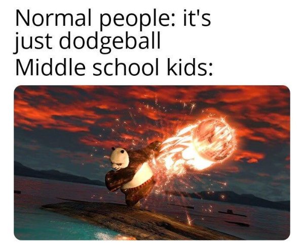 Kung Fu Panda - Normal people it's just dodgeball Middle school kids