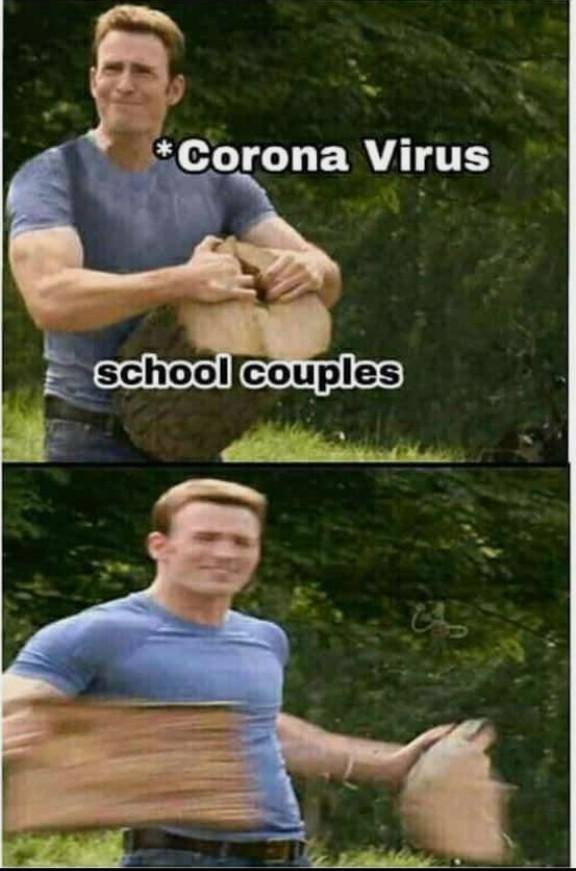 captain america ripping log - Corona Virus school couples