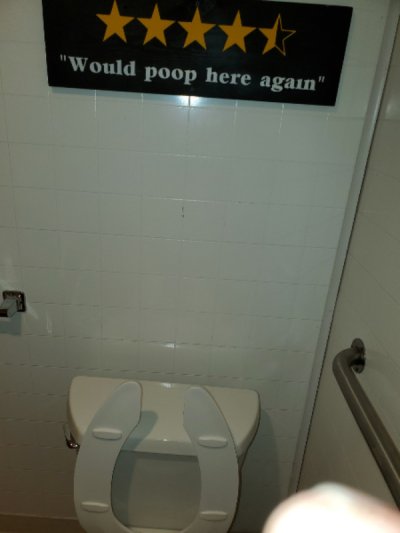 toilet - "Would poop here again