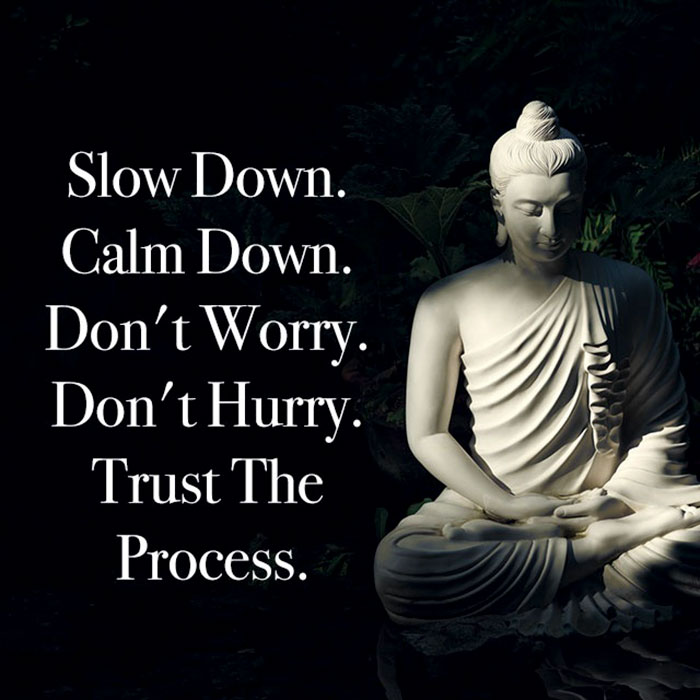 buddhist quotes on love - Slow Down. Calm Down. Don't Worry. Don't Hurry. Trust The Process.