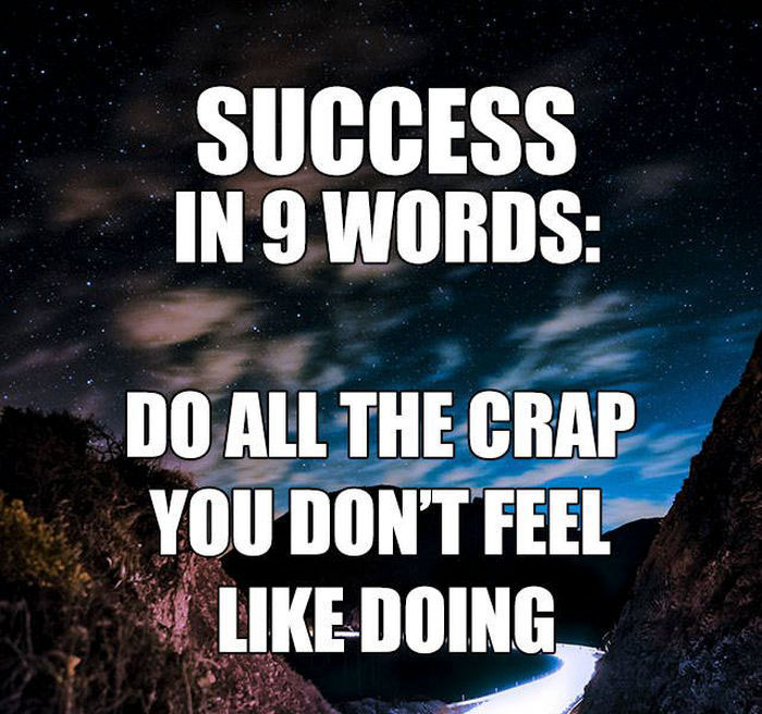 sky - Success In 9 Words Do All The Crap You Don'T Feel Doing