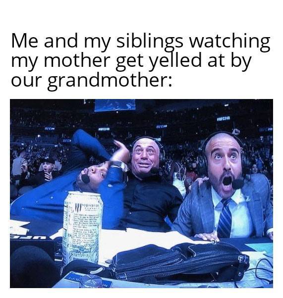 uh that doesn t compute memes - Me and my siblings watching my mother get yelled at by our grandmother Ful Monster