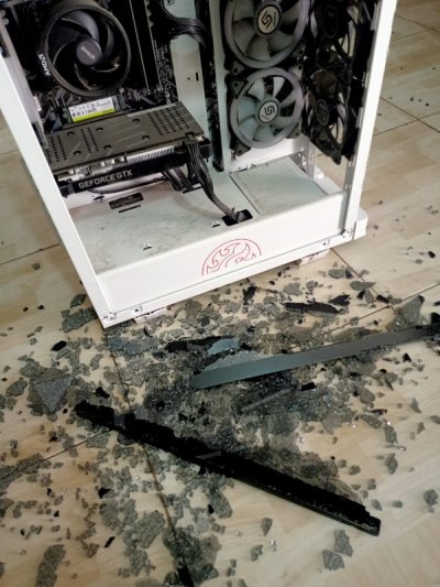 “PC’s Side glass slipped from my hands.”