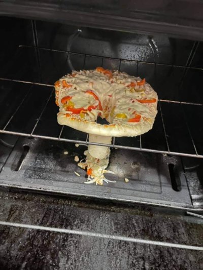 "Cook without a pizza stone they said... It'll taste better they said."