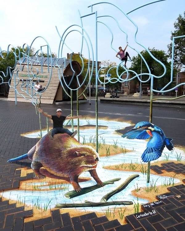 34 Amazing 3D Street Art Works