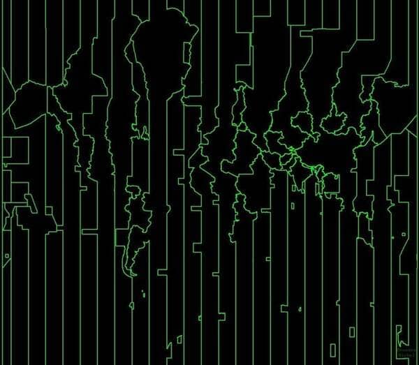 A map of the world but it’s just the time zones.