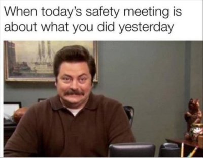 ron swanson gif - When today's safety meeting is about what you did yesterday