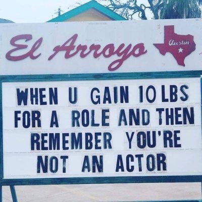 banner - Ulustun El Arroyo When U Gain 10 Lbs For A Role And Then Remember You'Re Not An Actor