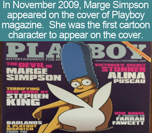 poster - In , Marge Simpson appeared on the cover of Playboy magazine. She was the first cartoon character to appear on the cover. Pla Box Entertainment Form The Devilin Marge Simpson Victoria'S Secret Stunner Alina Puscau Terrifying Work By Stephen King 