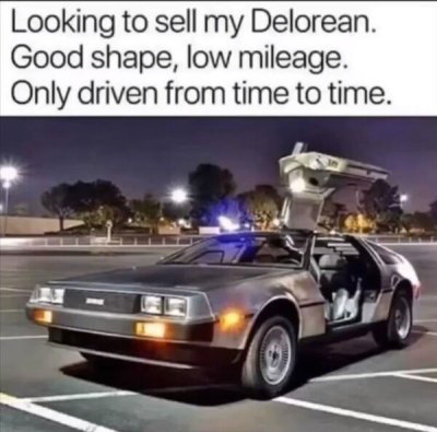 looking to sell my delorean - Looking to sell my Delorean. Good shape, low mileage. Only driven from time to time.