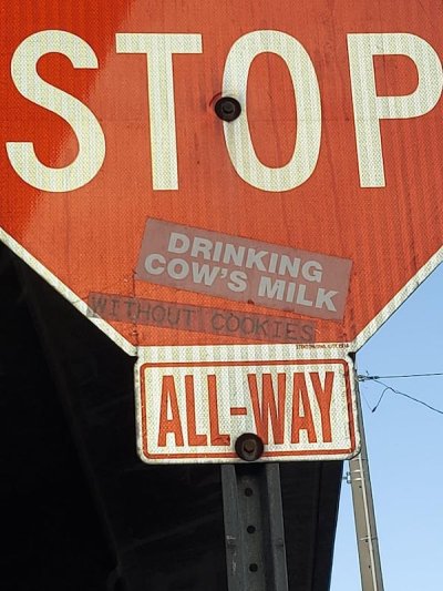 stop sign - Stop Drinking Cow'S Milk Without Cook Okies AllWav