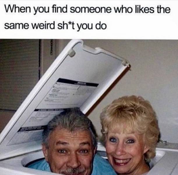 couple in washing machine - When you find someone who the same weird sht you do