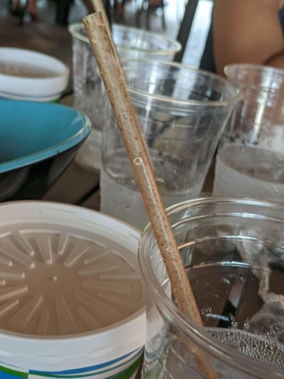 “This weird straw that looks like it’s been collecting dirt for three months.”
