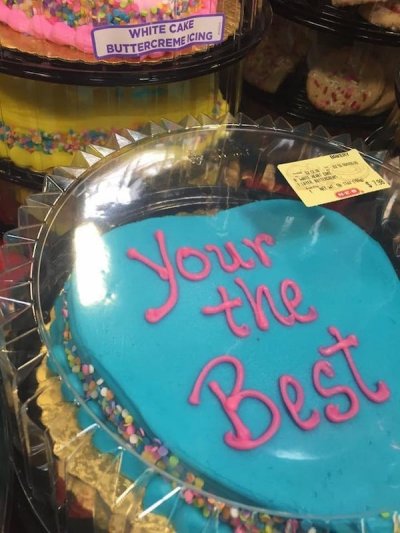 Looking for a cake for the English teacher in Your life? Look no further.