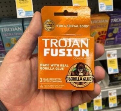 gorilla glue - 16 Troian Troi "For A Special Bond Cru Trojan creato Trojan Fusion Condom Made With Real Gorilla Glue Gorilla Glue 3 Gllebricated 4
