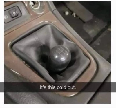 your car is cold in the morning - It's this cold out