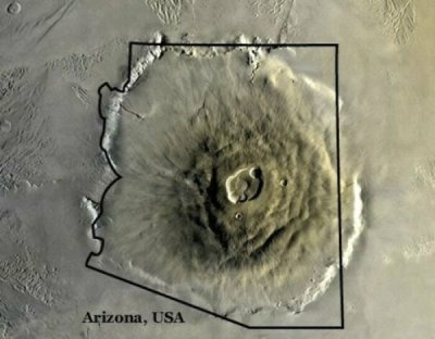 olympus mons on mars - Arizona, Usa