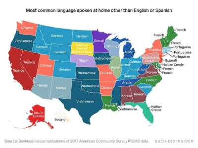 most spoken languages in the us - Most common language spoken at home other than English or Spanish Chinese German Vietnamese German German Tagalog German De Tagalo German French German French Soma French Hmong Portuguese Arabic Portuguese Vietnamese Nepa