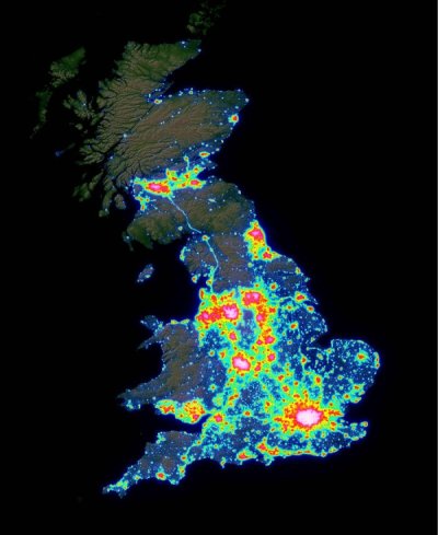 light pollution map england