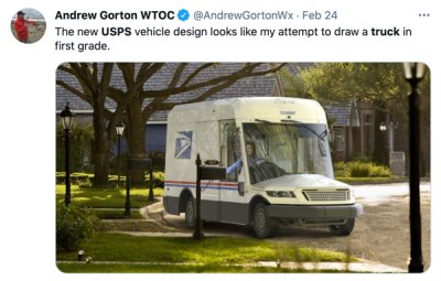 new usps trucks - Andrew Gorton Wtoc Feb 24 The new Usps vehicle design looks my attempt to draw a truck in first grade. Don