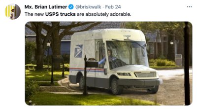 new usps trucks - Mx. Brian Latimer . Feb 24 The new Usps trucks are absolutely adorable.