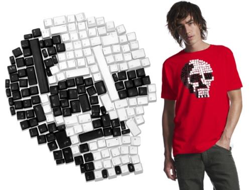 Classic Mac Keyboard Skull T-Shirt