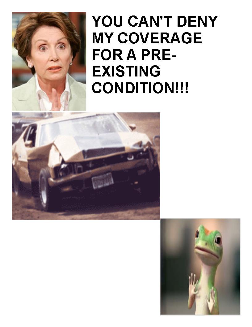 Try it with your auto policy and it's insurance fraud, but with Obamacare it's encouraged...