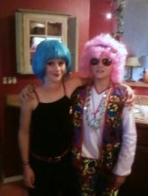 This is my brohom, Brother, and homie For Halloween, with his girl, He's A Hippie, And His Girl Is A Biker Chick
