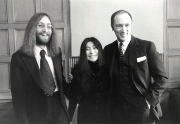 John Lennon, Yoko Ono & Pierre Elliot (canada prime minister)