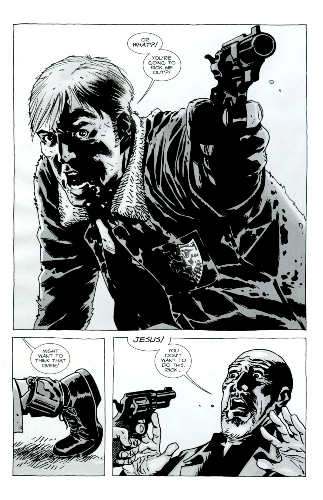 walking dead comic rick - What?! You'Re Going To Kick Me Out?! ucia Mi Jesus! Might Want To Think That Over! You Don'T Want To Do This, Rick... Zave