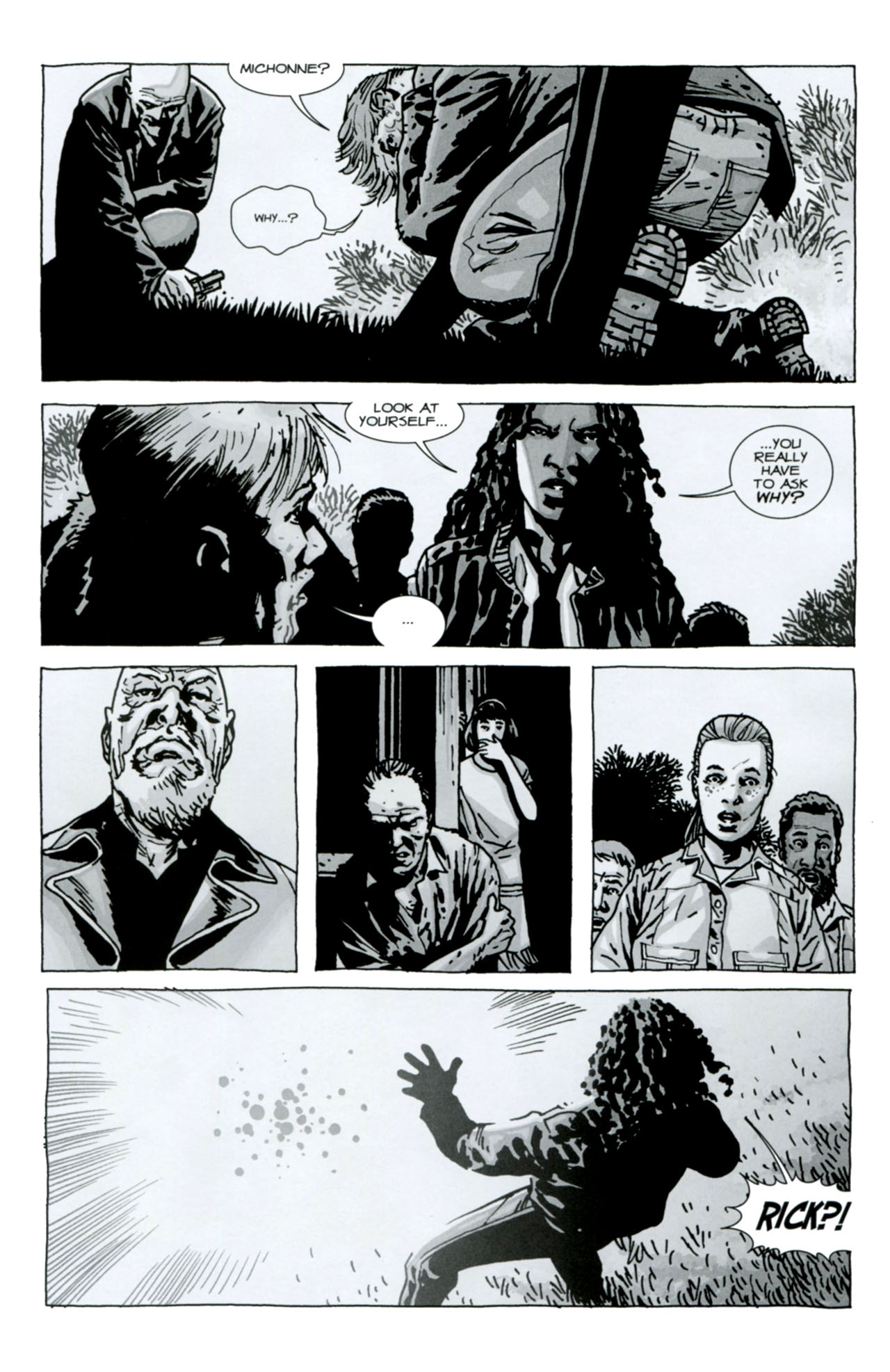 walking dead comic ending - Michonne? Why...? Look At Yourself... ...You Really Have To Ask Why? " Hilary Rick?!
