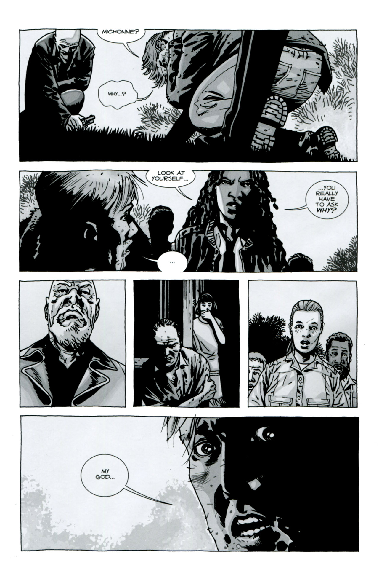 cartoon - Michonne? Why...? 1 Look At Yourself... ...You Really Have To Ask Why?