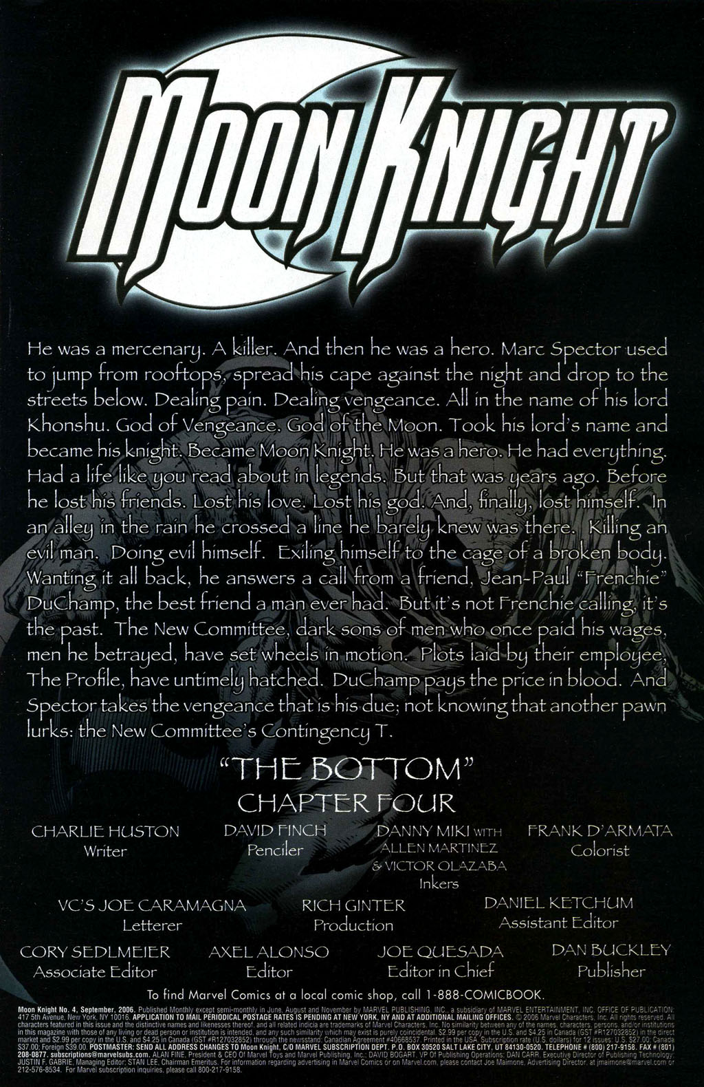  Moon Knight #4 - The Bottom Chapter 4: Interest In A Mirror