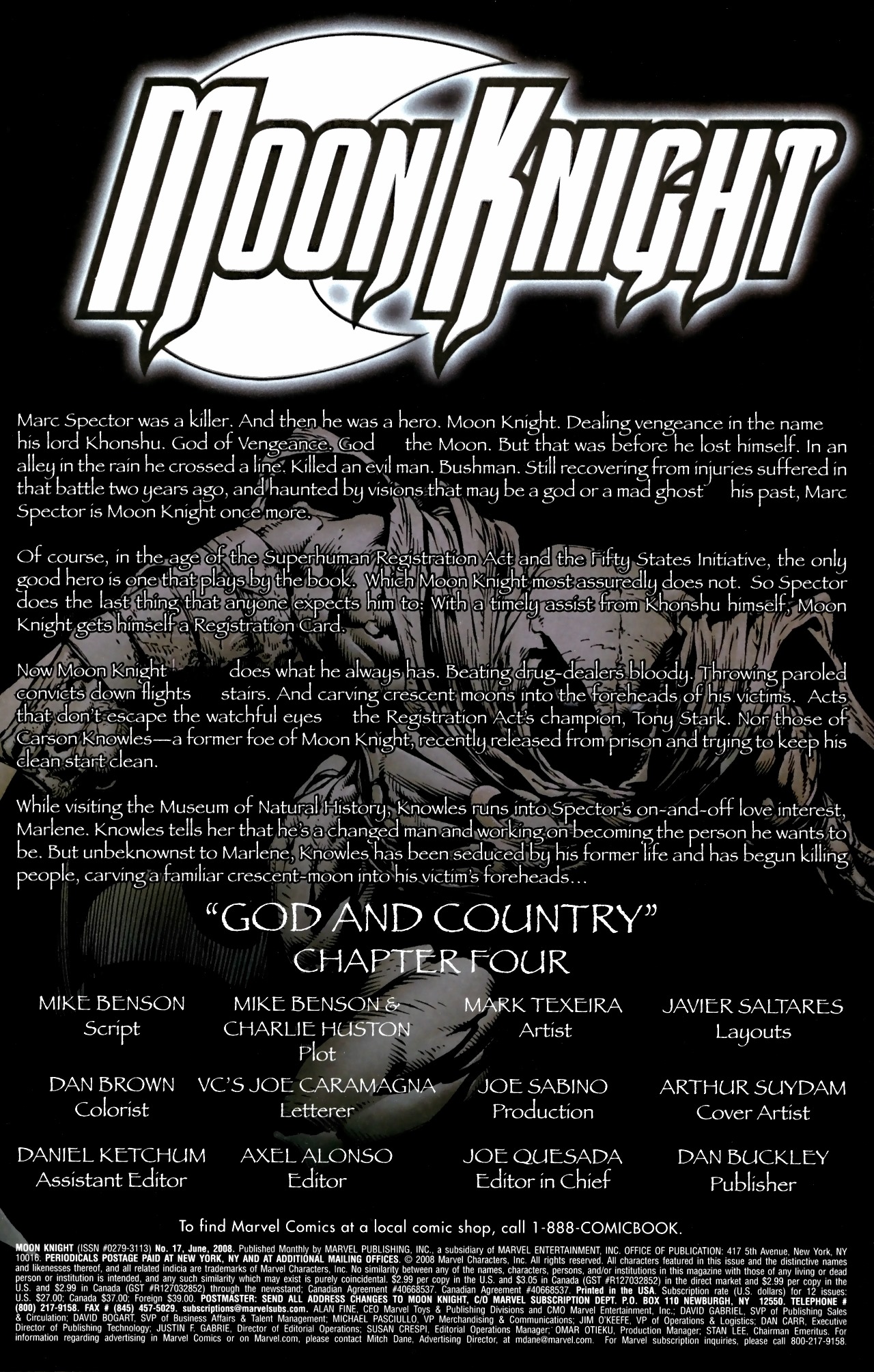  Moon Knight #17 - God and Country, Chapter Four