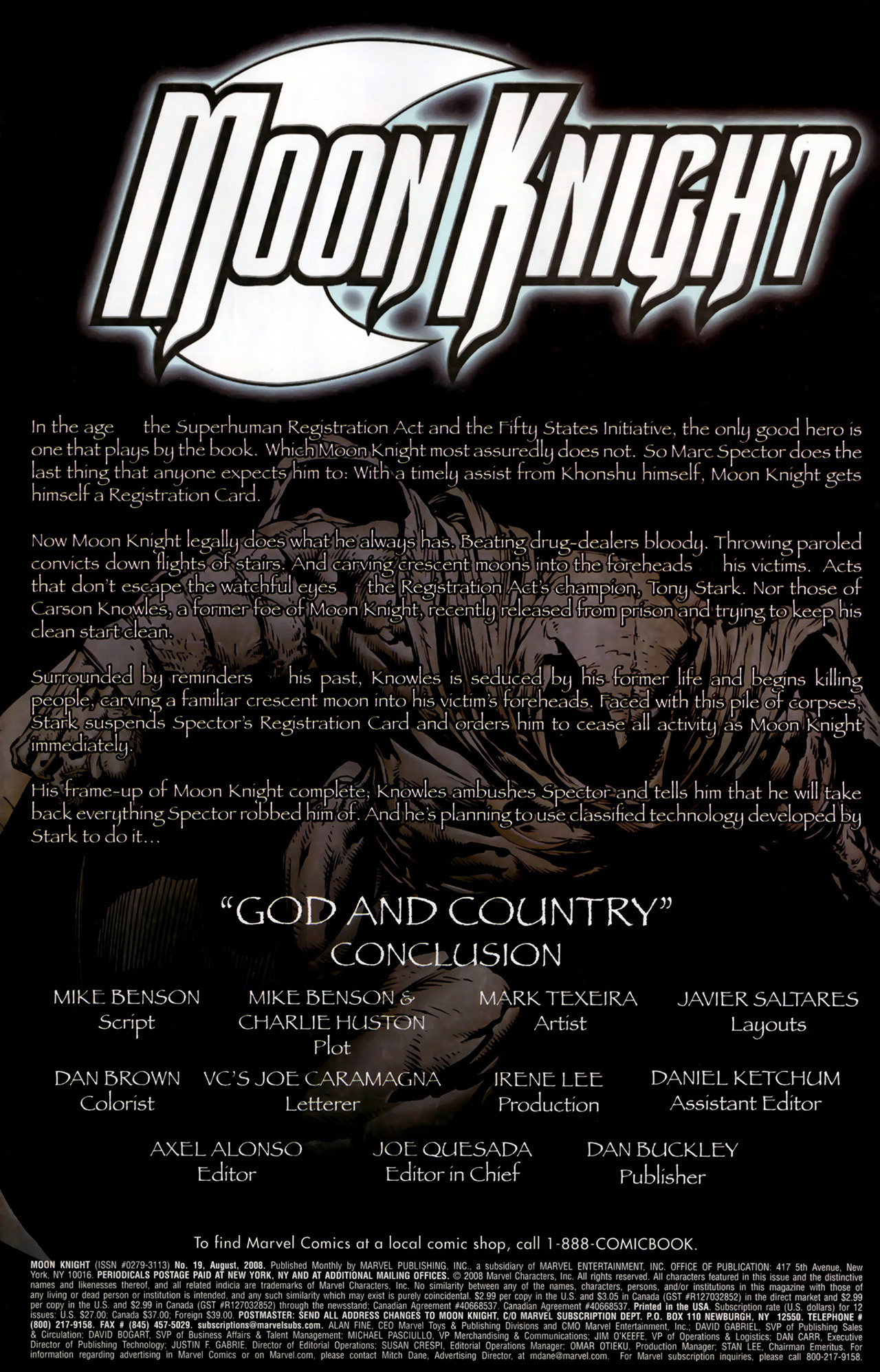  Moon Knight #19 - God and Country, Conclusion