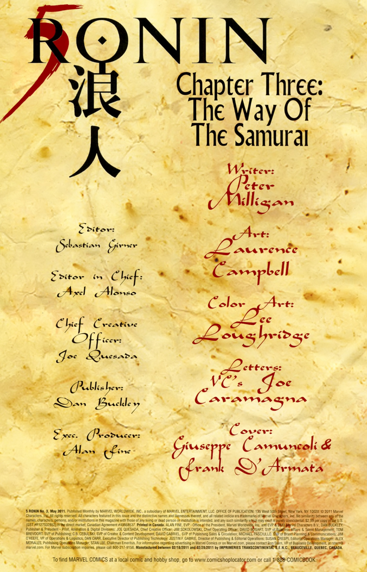 5 Ronin #3 - Chapter Three: The Way Of The Samurai - The Punisher