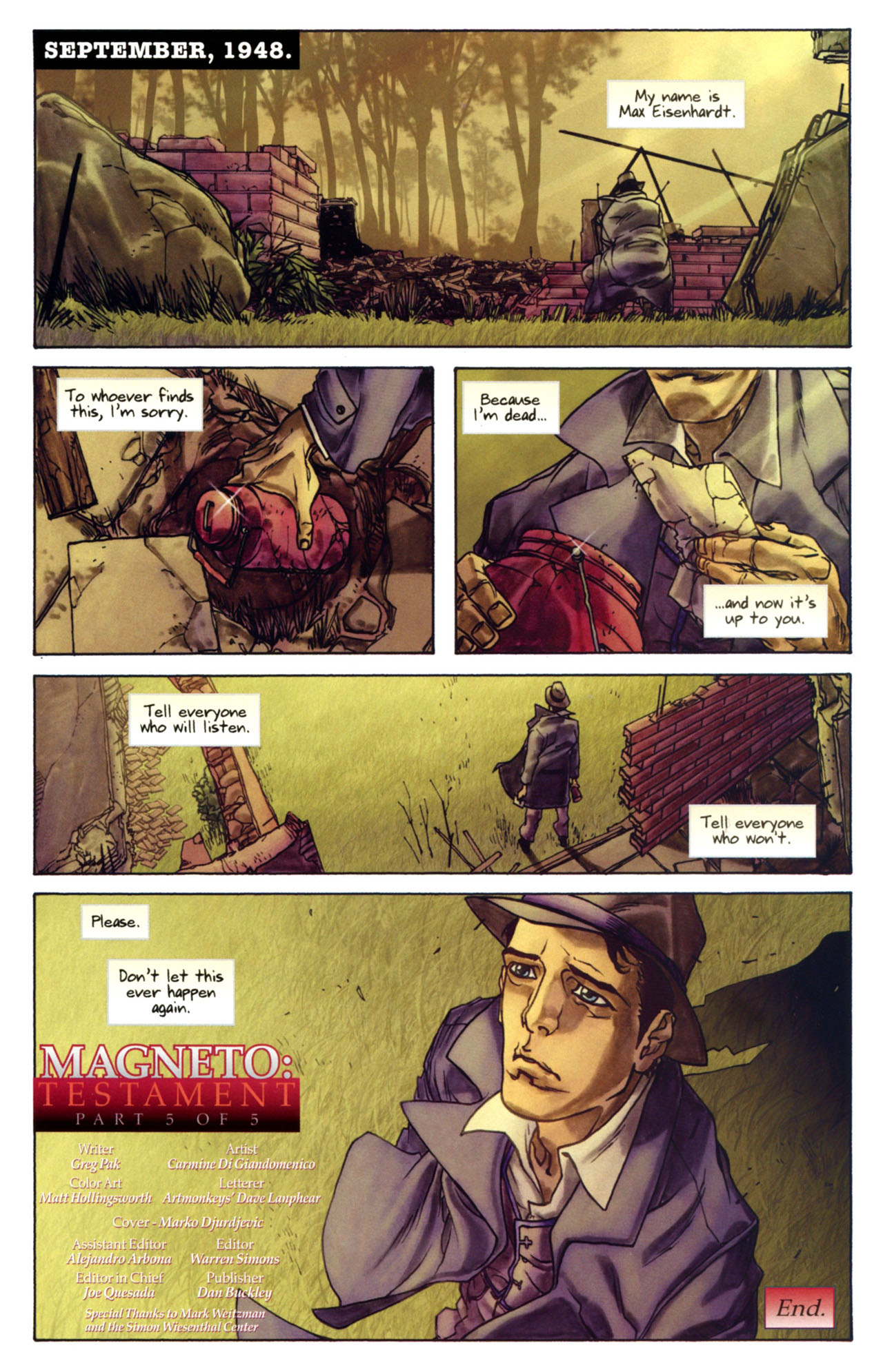 X-Men: Magneto Testament #5 - Part 5 of 5: Conclusion 