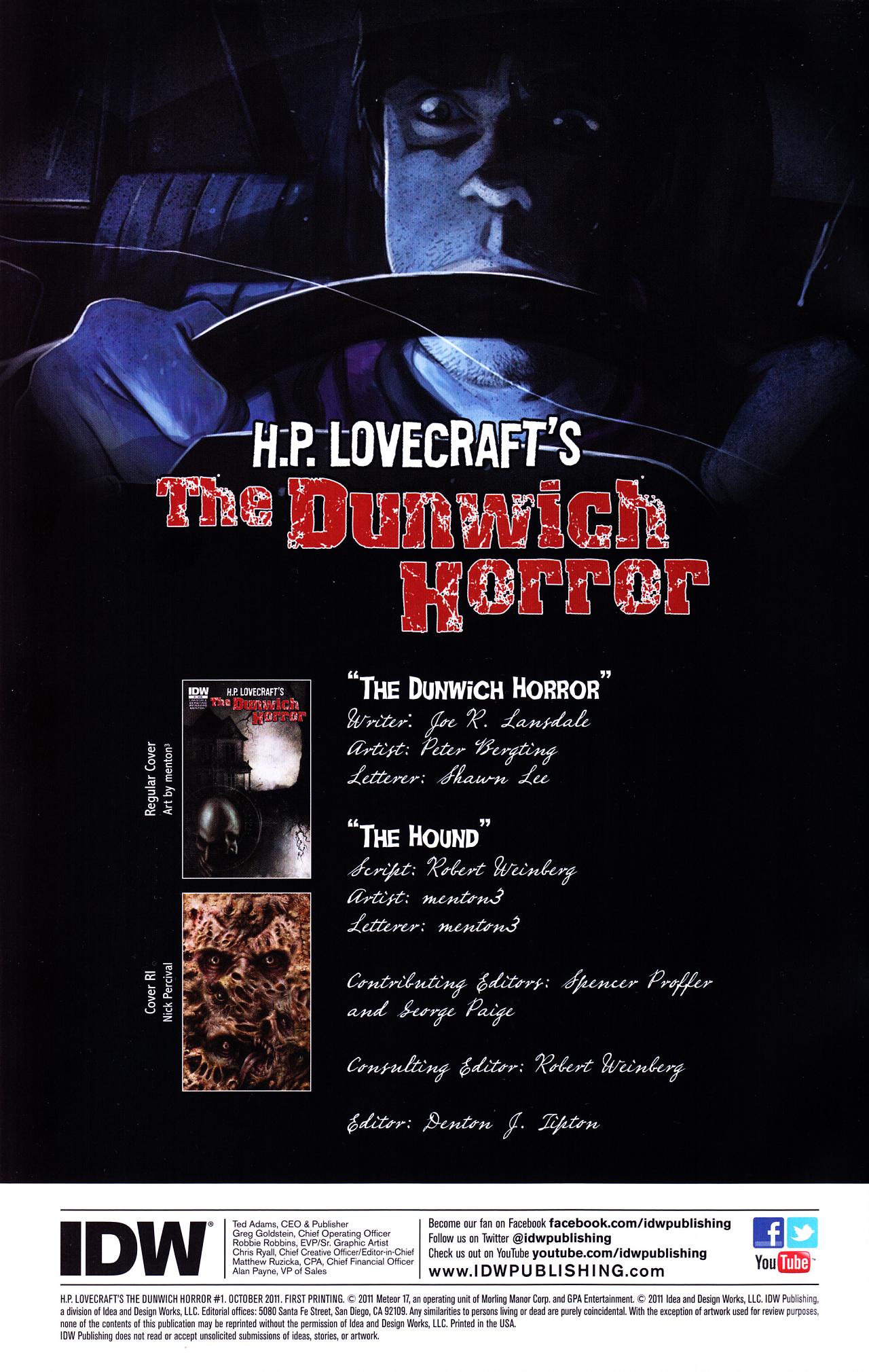 H.P. Lovecraft's The Dunwich Horror 1 of 4