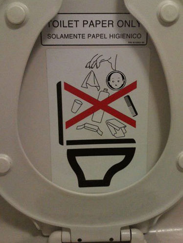 no babies in toilet