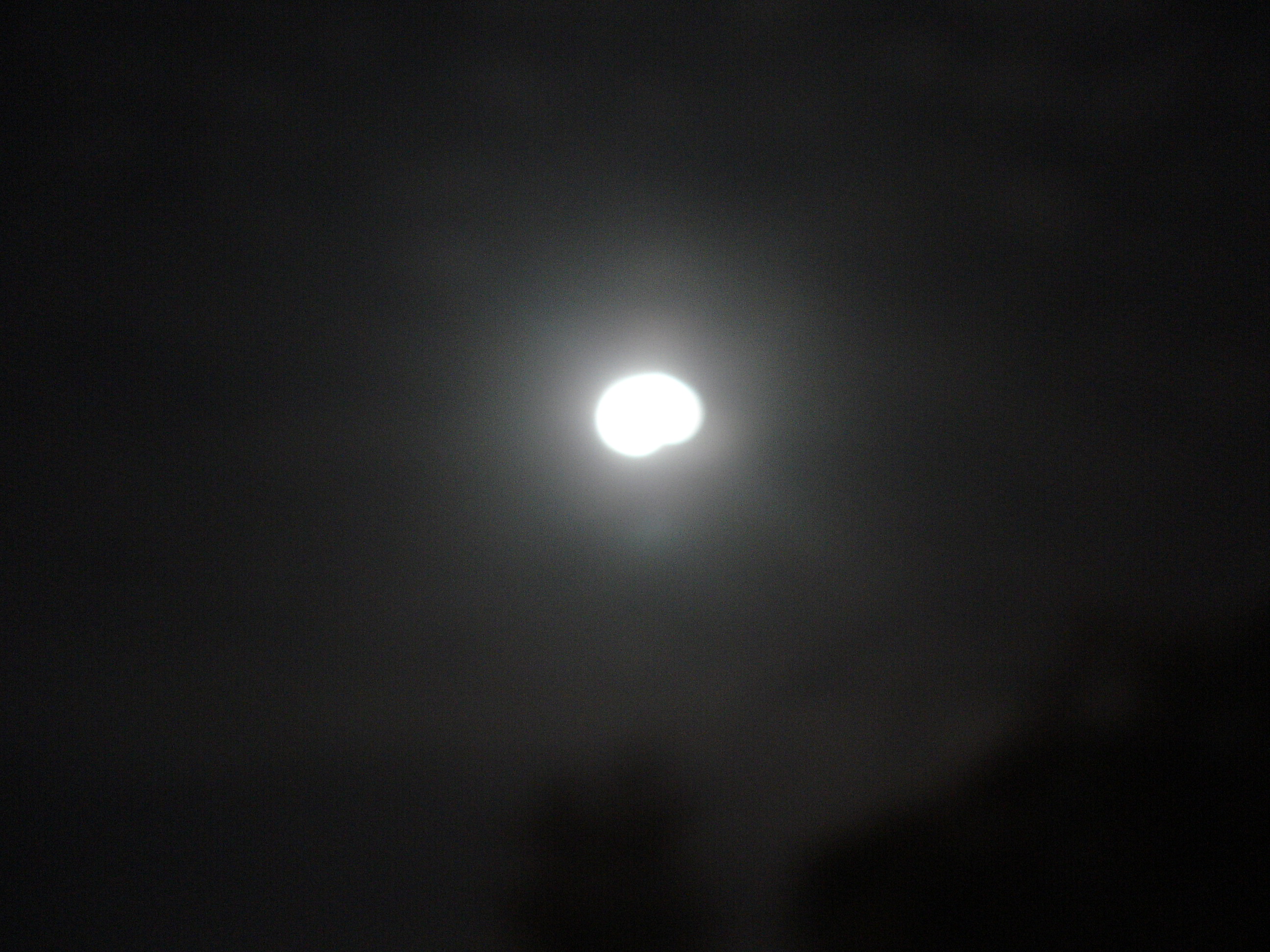 crappy picture of moon on 3-19