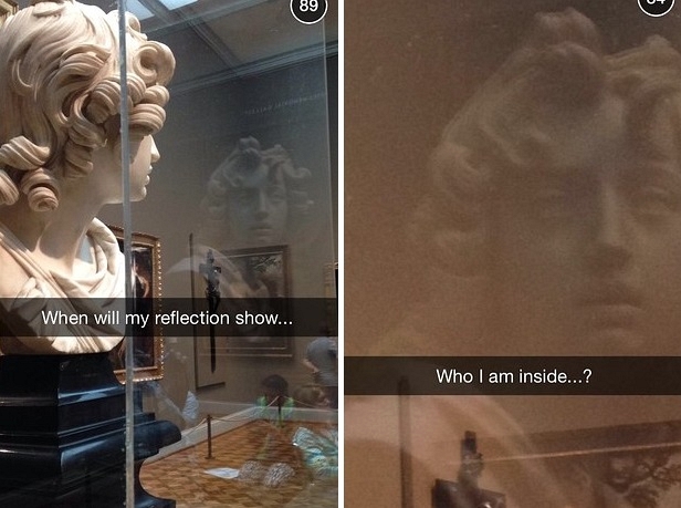art museum snapchat story - 89 When will my reflection show... Who I am inside...?