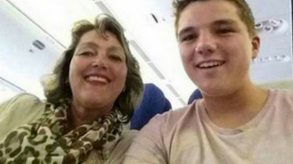 Gary Slok and his mother took this selfie minutes before taking off from Amsterdam on Malaysian Airlines flight MH17, which was shot down over Ukraine in July, 2014.
