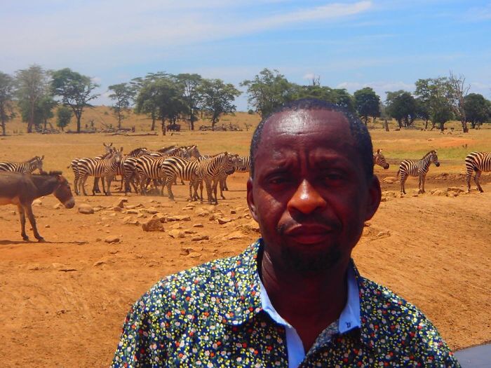 Mwalua spends a few hours driving every day to fill the dry watering holes with life-saving water.